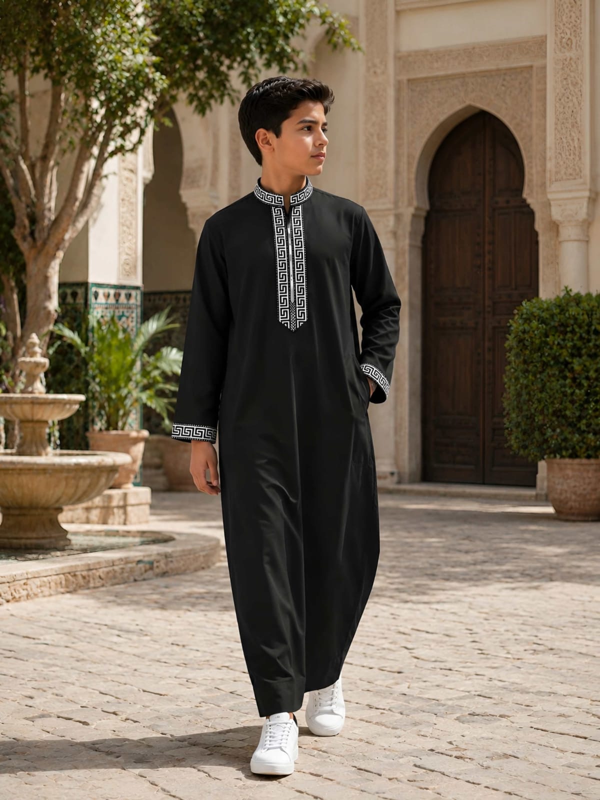 عبايه تركي محير ياقه